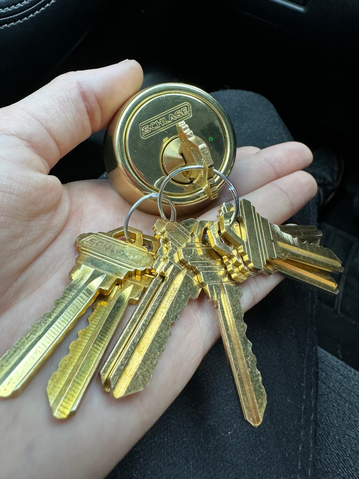 Freshly cut brass keys