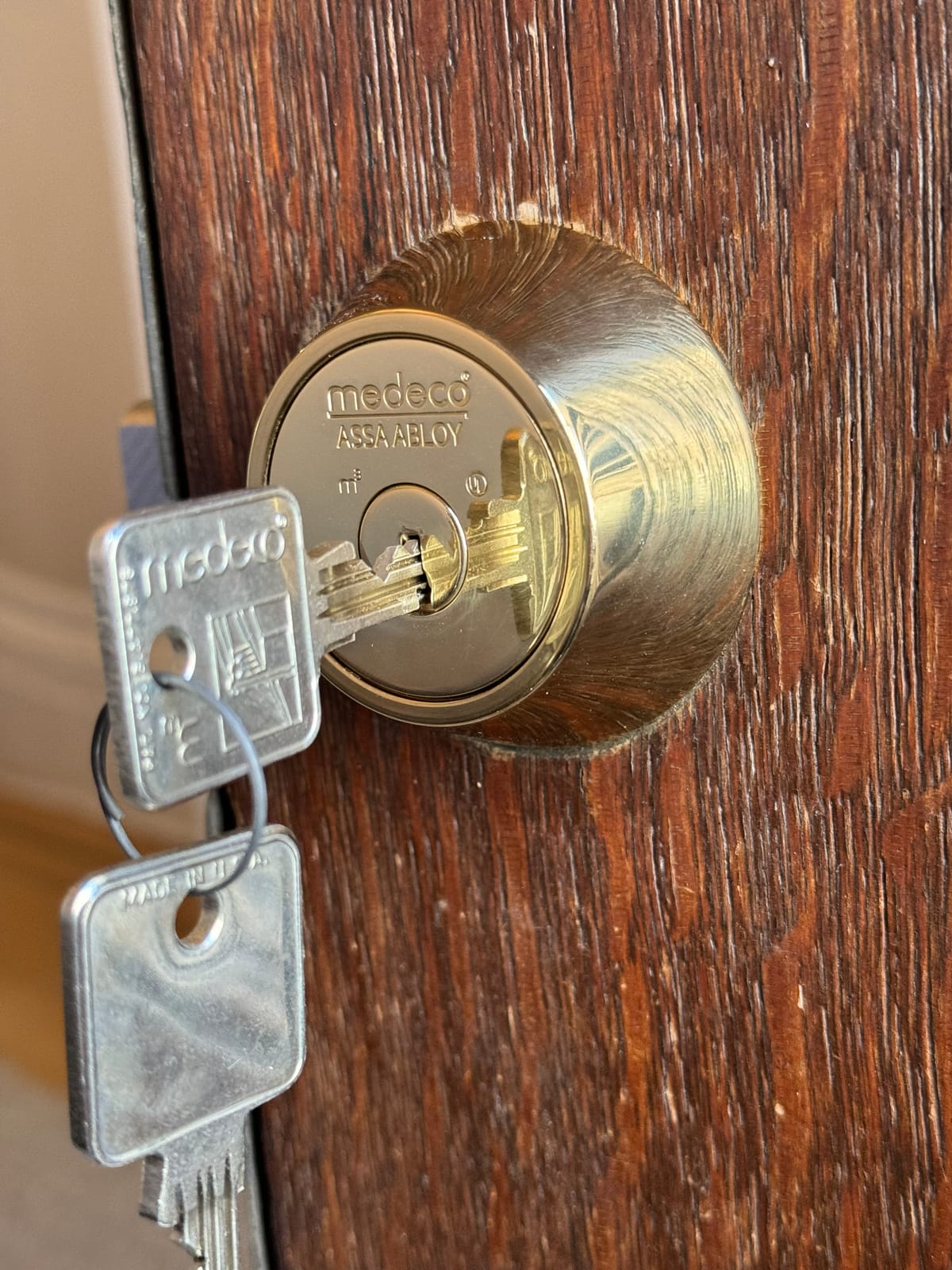 High-security Medeco cylinder