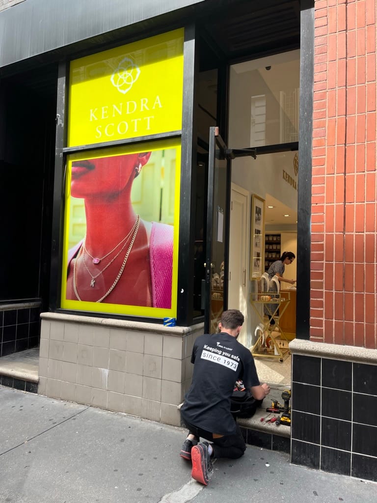Commercial storefront lock service, NYC